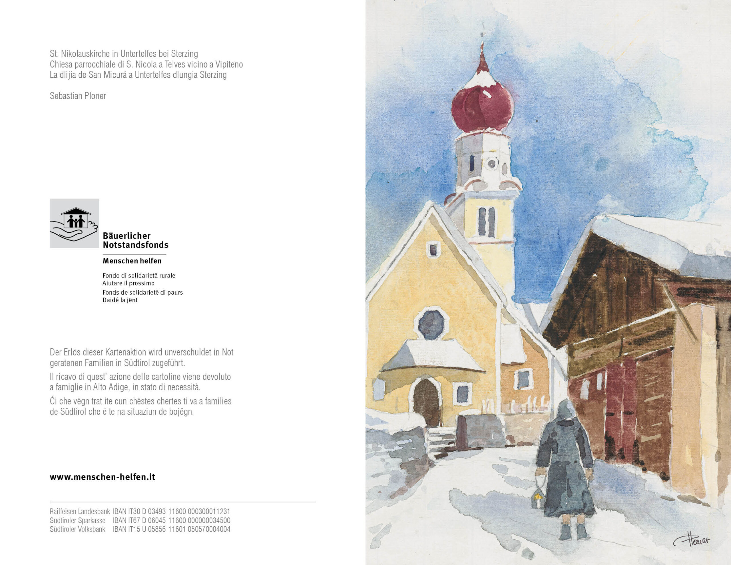 St. Nikolauskirche in Untertelfes bei Sterzing-Hochformat